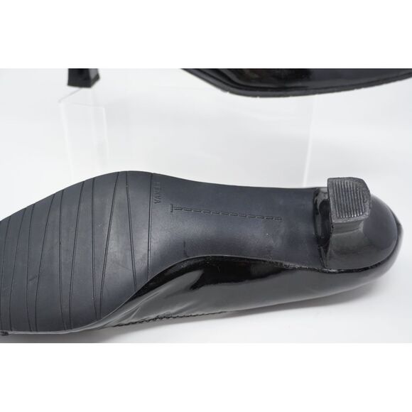Vaneli Black Patent Leather Front Buckle 2" Kitten Heels Women's Size 7 - Picture 6 of 7
